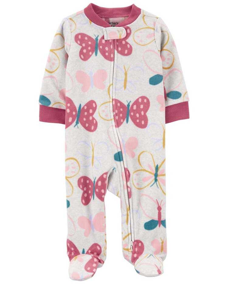 CARTER'S Overal na zip fleece Sleep & Play Butterflies dívka PRO Carter´s