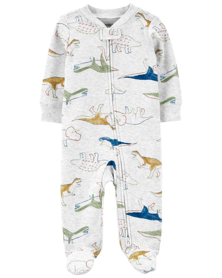 CARTER'S Overal na zip Sleep & Play Grey Dino chlapec NB Carter´s