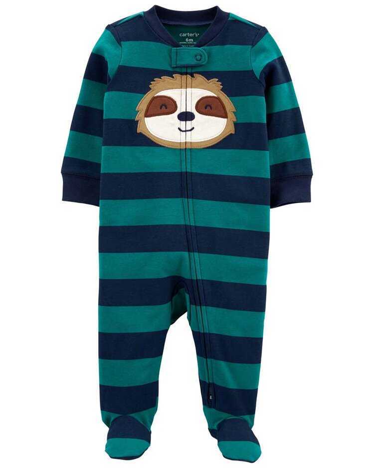 CARTER'S Overal na zip Sleep & Play Stripe Sloth chlapec NB Carter´s