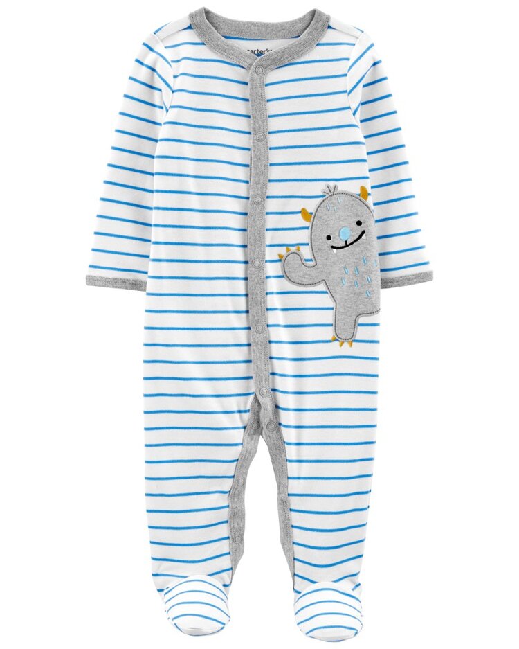 CARTER'S Overal na druky Sleep&Play Monster Blue chlapec NB /vel.56 Carter´s