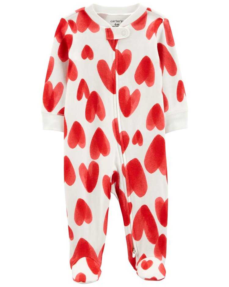 CARTER'S Overal na zip Sleep&Play Ivory Heart holka PRE/ vel. 46 Carter´s