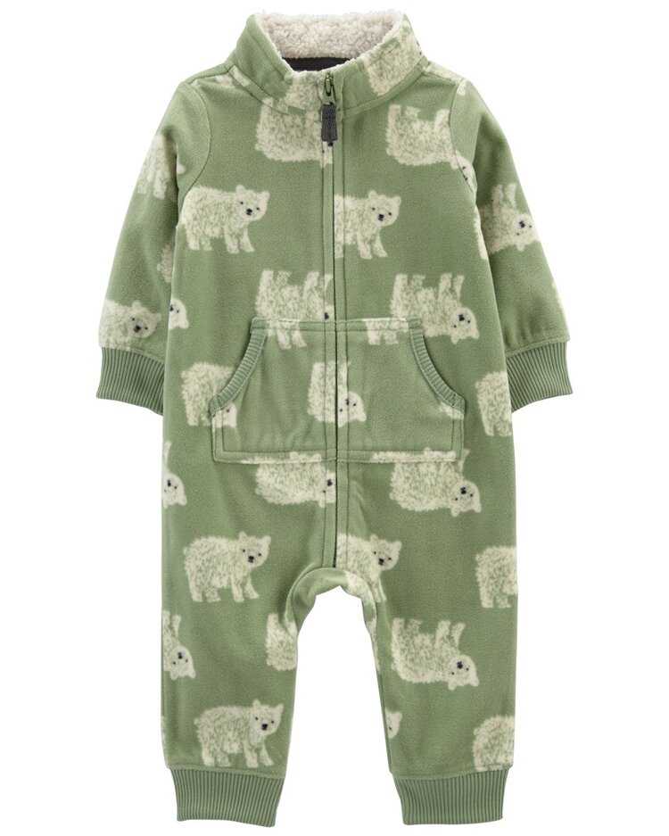 CARTER'S Overal bez nožiček přechodný Green Bear chlapec NB /vel.56 Carter´s