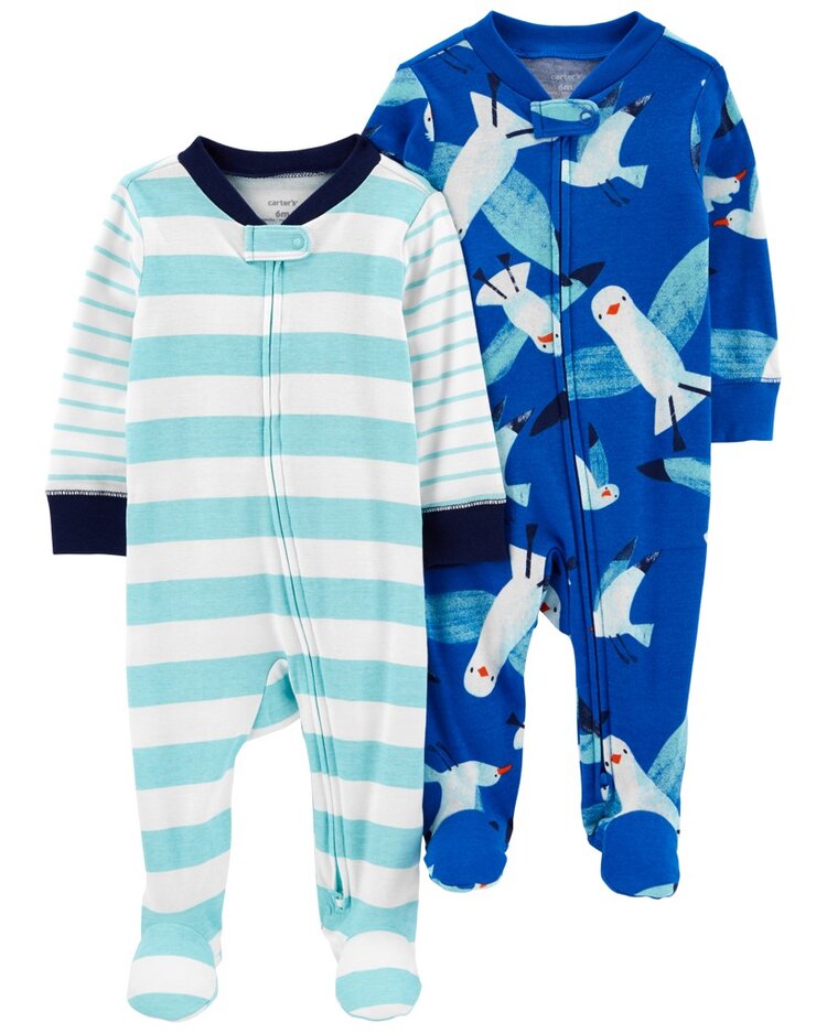 CARTER'S Overal na zip Sleep & Play Blue Seagull kluk 2ks 3m Carter´s