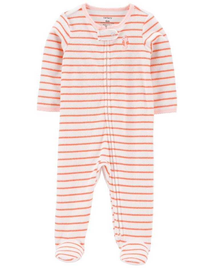 CARTER'S Overal na zip Sleep&Play Stripe Seahorse holka NB/ vel. 56 Carter´s