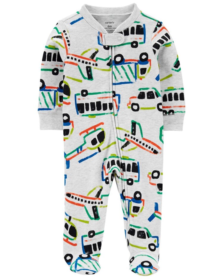 CARTER'S Overal na zip Sleep&Play Grey Vehicles kluk NB/ vel. 56 Carter´s