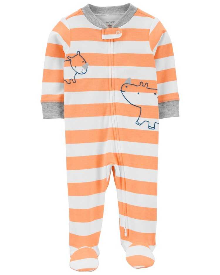 CARTER'S Overal na zip Sleep&Play Orange Rhino chlapec NB/vel. 56 Carter´s