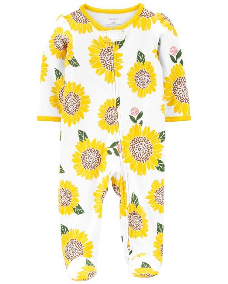 CARTER'S Overal na zip Sleep&Play Sunflowers holka NB/ vel. 56 Carter´s