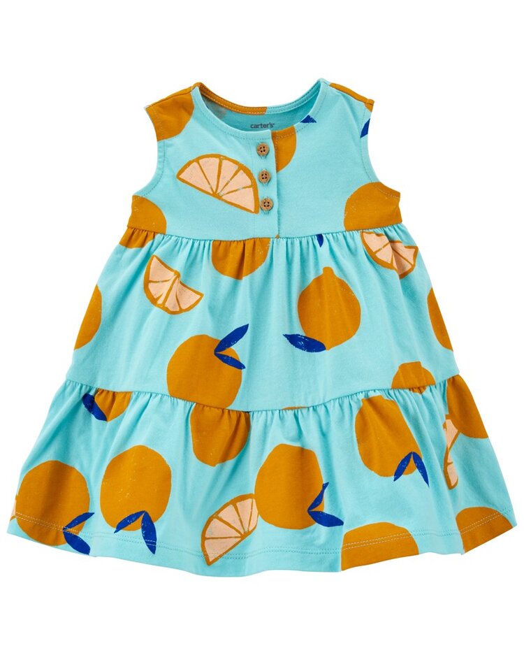 CARTER'S Šaty Blue Orange holka 3m Carter´s