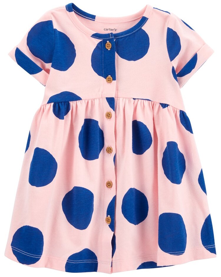 CARTER'S Šaty Blue Dots dívka NB/vel. 56 Carter´s