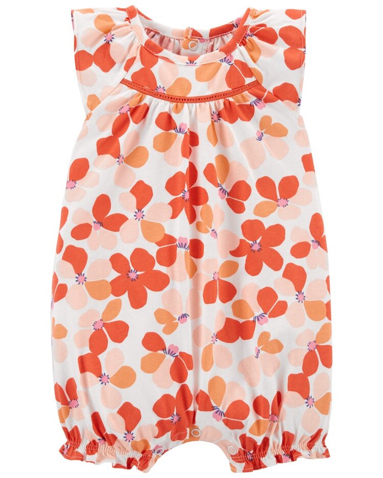 CARTER'S Overal letní Orange Floral dívka 6m Carter´s