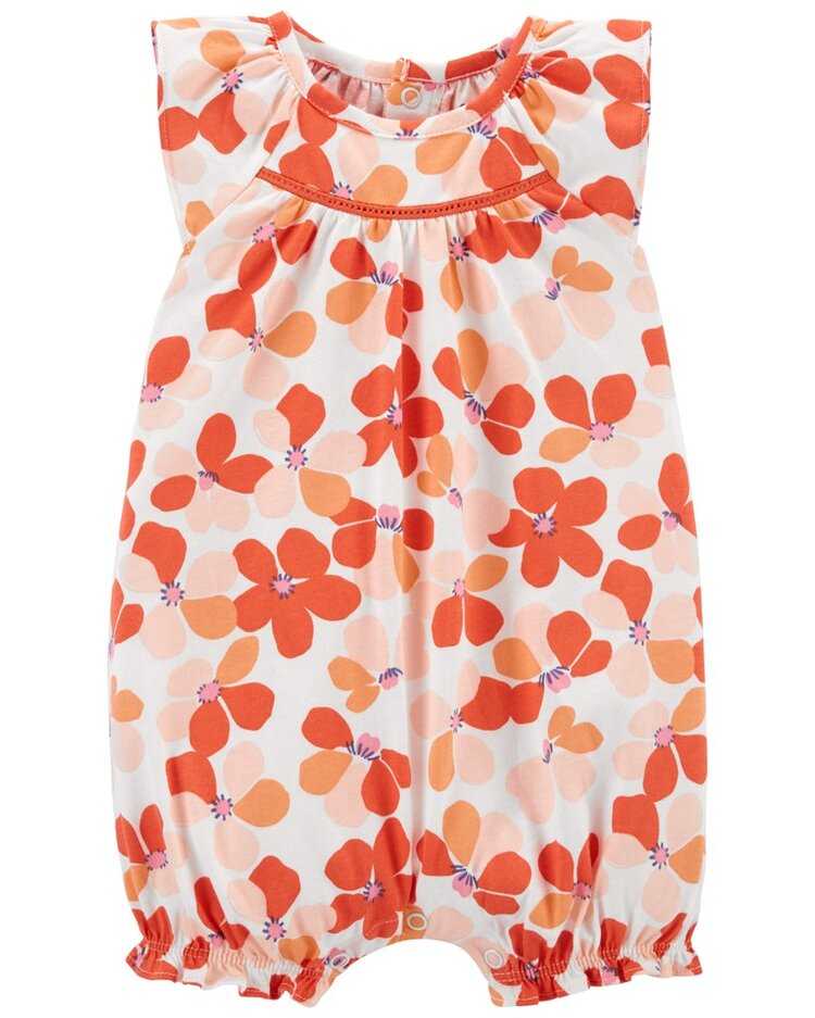 CARTER'S Overal letní Orange Floral dívka 3m Carter´s