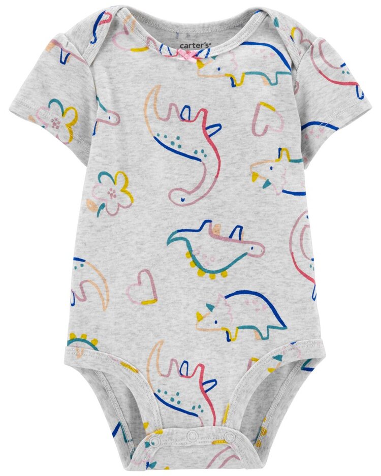 CARTER'S Body krátký rukáv Grey Dino holka 24m Carter´s