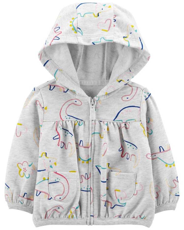 CARTER'S Mikina s kapucí Grey Dino holka 24m Carter´s