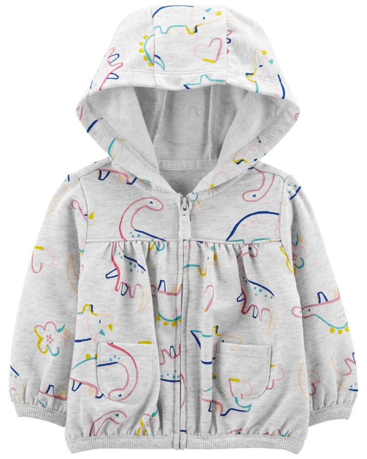 CARTER'S Mikina s kapucí Grey Dino holka 3m Carter´s