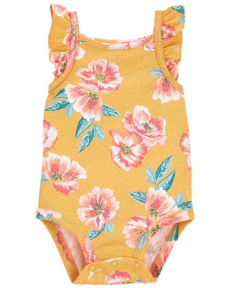 CARTER'S Body na ramínka Pink Flowers holka 9m Carter´s