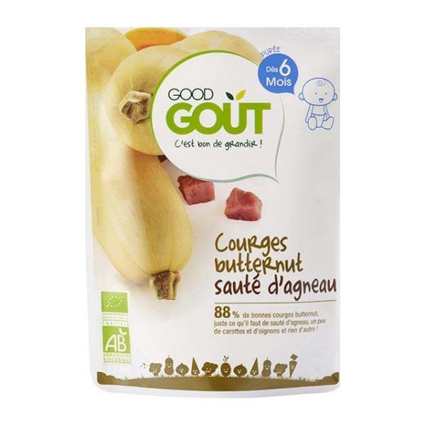 GOOD GOUT BIO Máslová dýně s jehněčím masem 3x190 g Good Gout