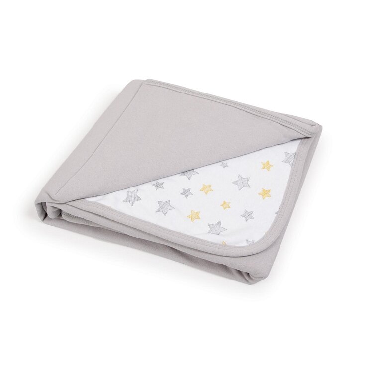 CEBA Deka dětská 90x100 Light grey + Yellow Stars Ceba