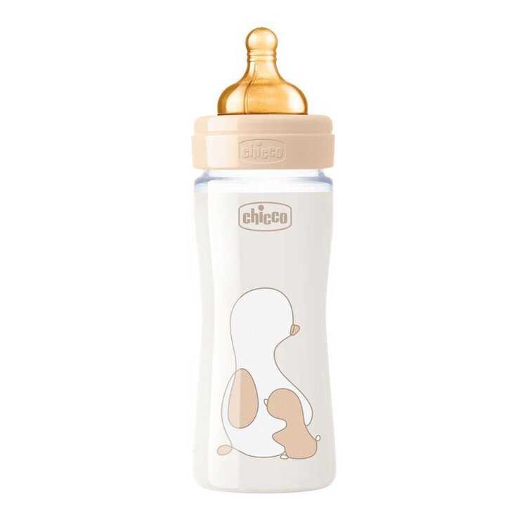 CHICCO Láhev kojenecká sklo Original Touch latex 240 ml neutral Chicco