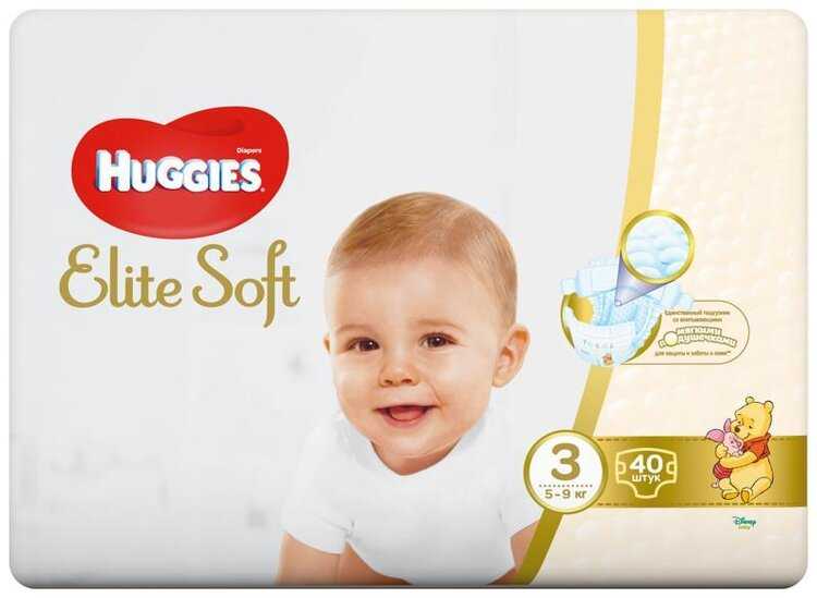 HUGGIES Elite Soft Pleny jednorázové 3 (5-6 kg) 40 ks Huggies