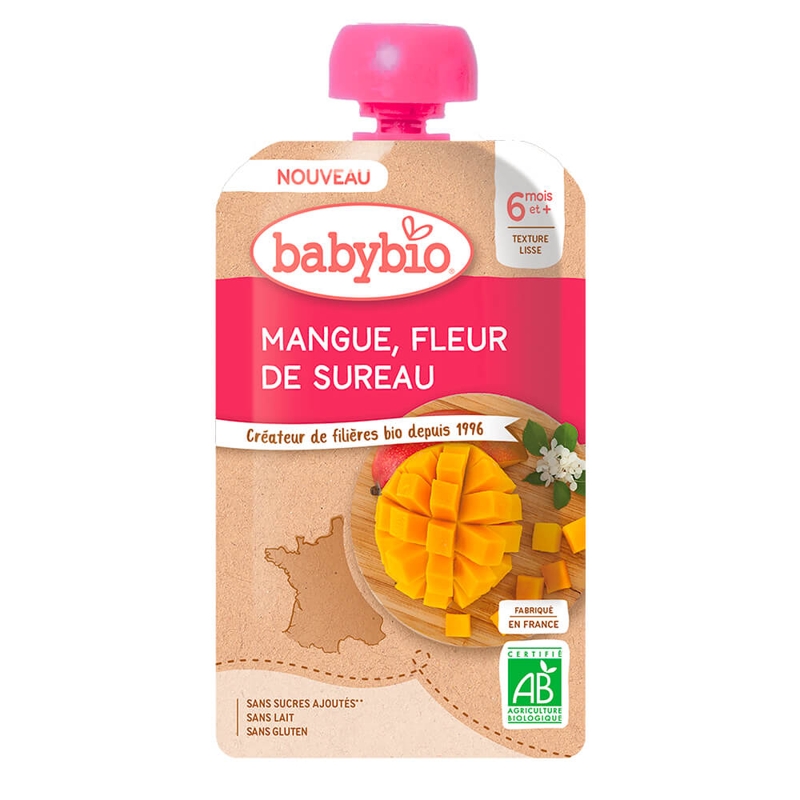 3x BABYBIO Mango bezový květ 120 g Babybio