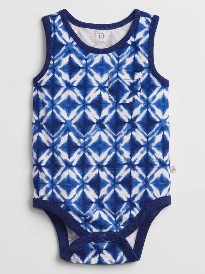 GAP Body bez rukávů Blue chlapec 12-18m GAP