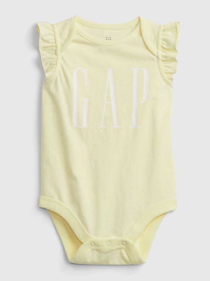 GAP Body s volány Yellow Logo dívka 3-6m GAP