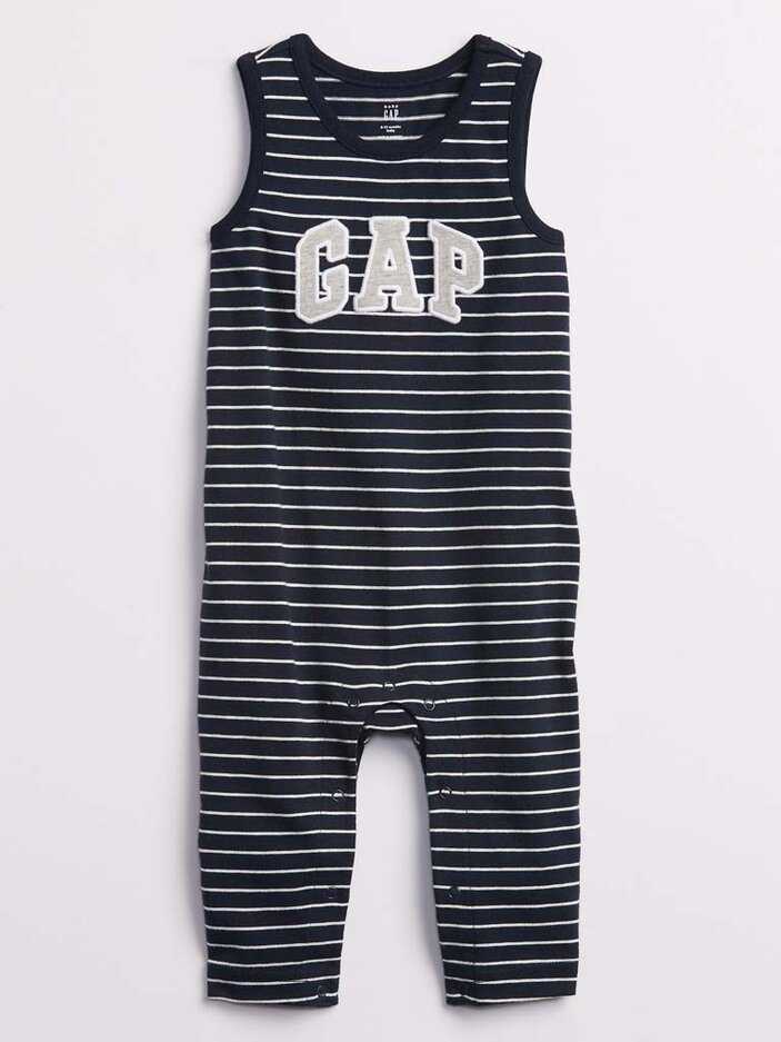 GAP Overal na druky Stripes Logo chlapec 0-3m GAP