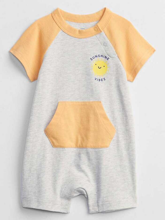 GAP Overal letní Yellow chlapec 18-24m GAP