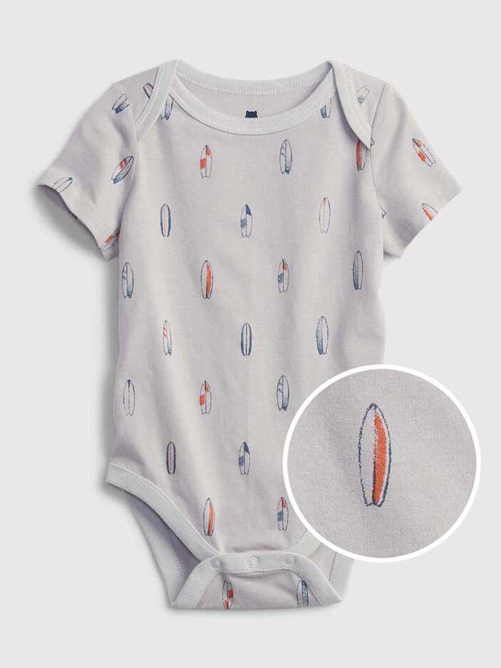 GAP Body krátký rukáv Grey chlapec 0-3m GAP