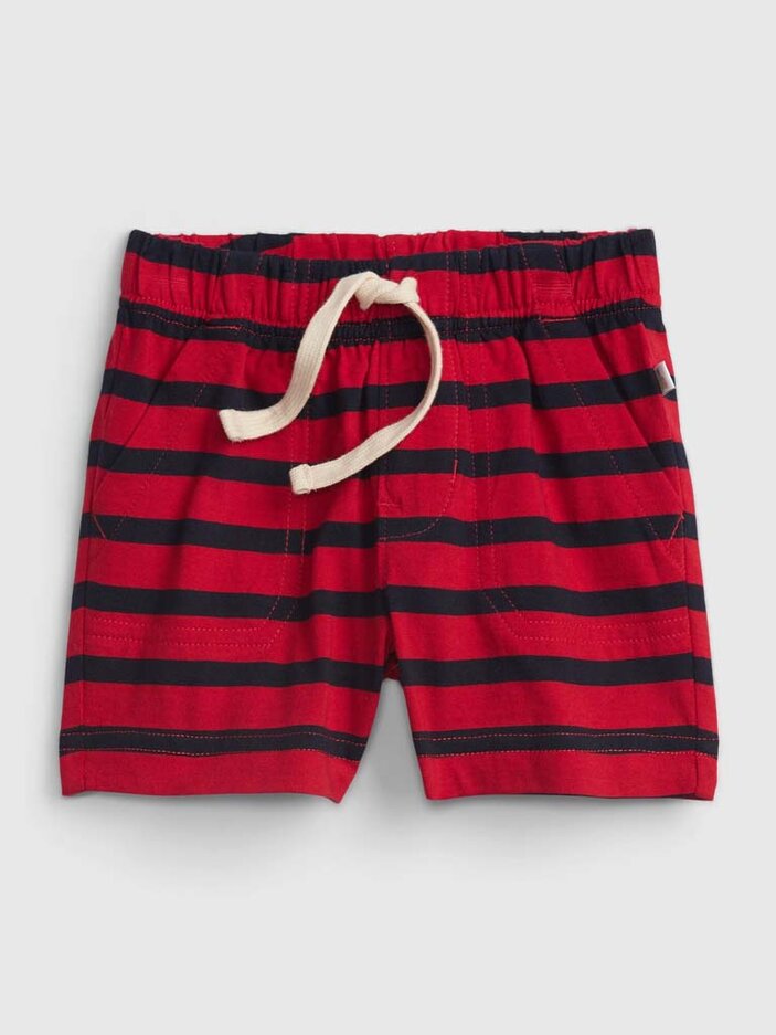 GAP Kalhoty krátké Red-Black Stripes chlapec 18-24m GAP