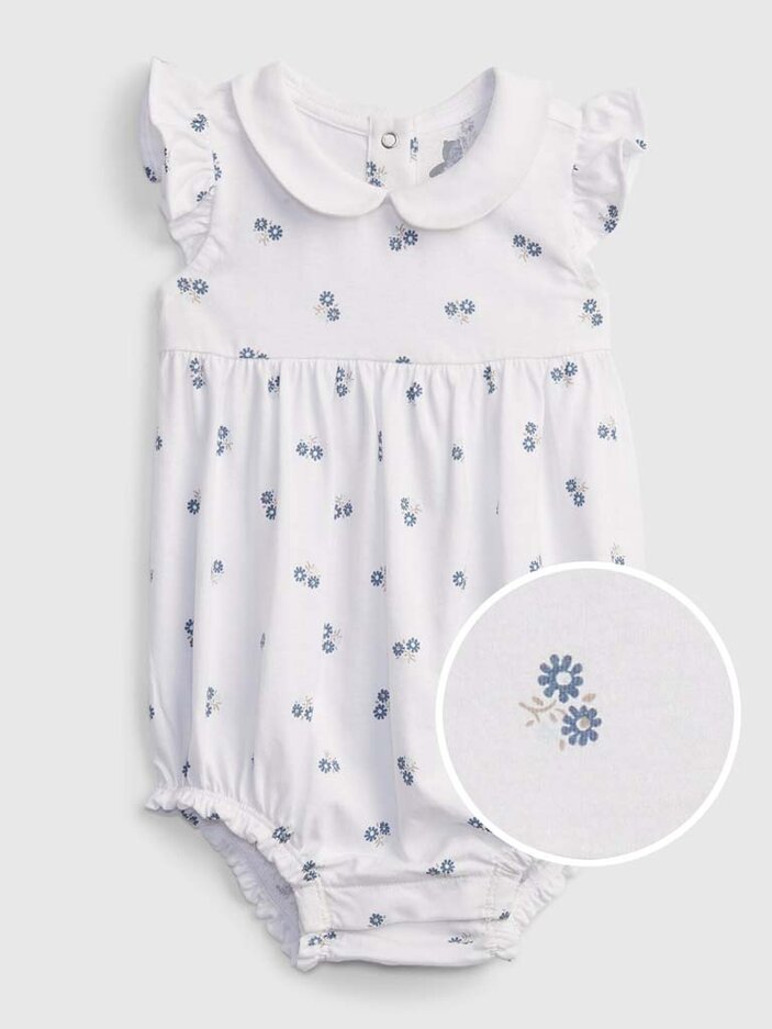 GAP Body krátký rukáv White Flowers dívka 18-24m GAP