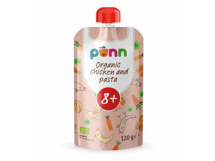 Salvest Ponn BIO Kuřátko s těstovinami 120 g Salvest