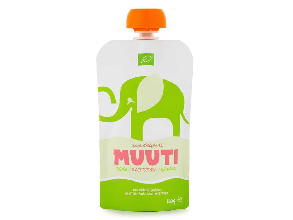 3x SALVEST Muuti BIO Hruška a banán s malinou (110 g) Salvest