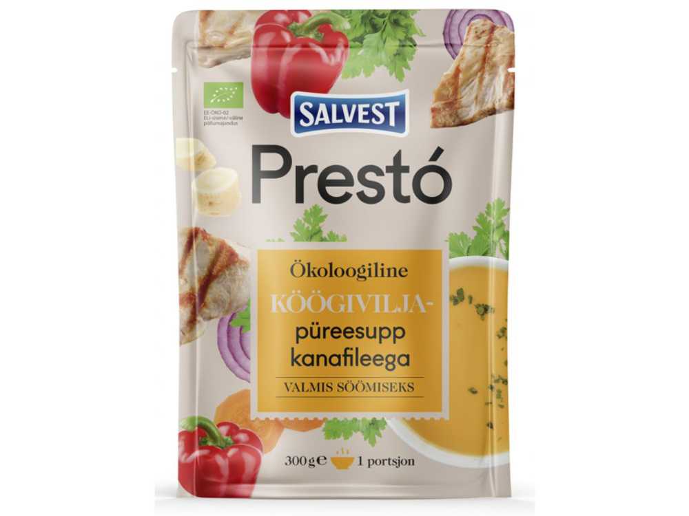 3x SALVEST Prestó BIO Kuřecí prsíčka se zeleninovým pyré (300 g) Salvest