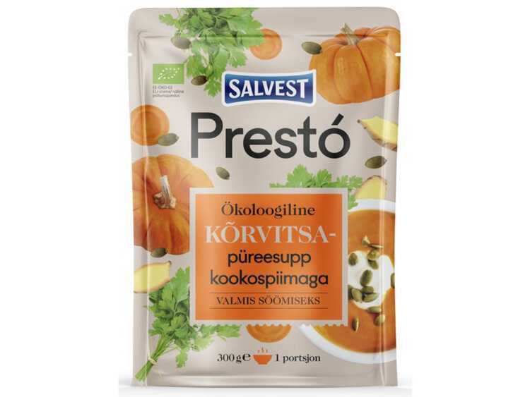 SALVEST Prestó BIO Dýňová polévka s kokosovým mlékem 300 g Salvest