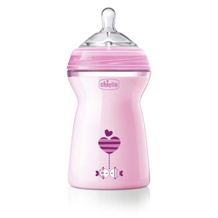 CHICCO Láhev kojenecká Natural Feeling 330 ml dívka 6m+ Chicco