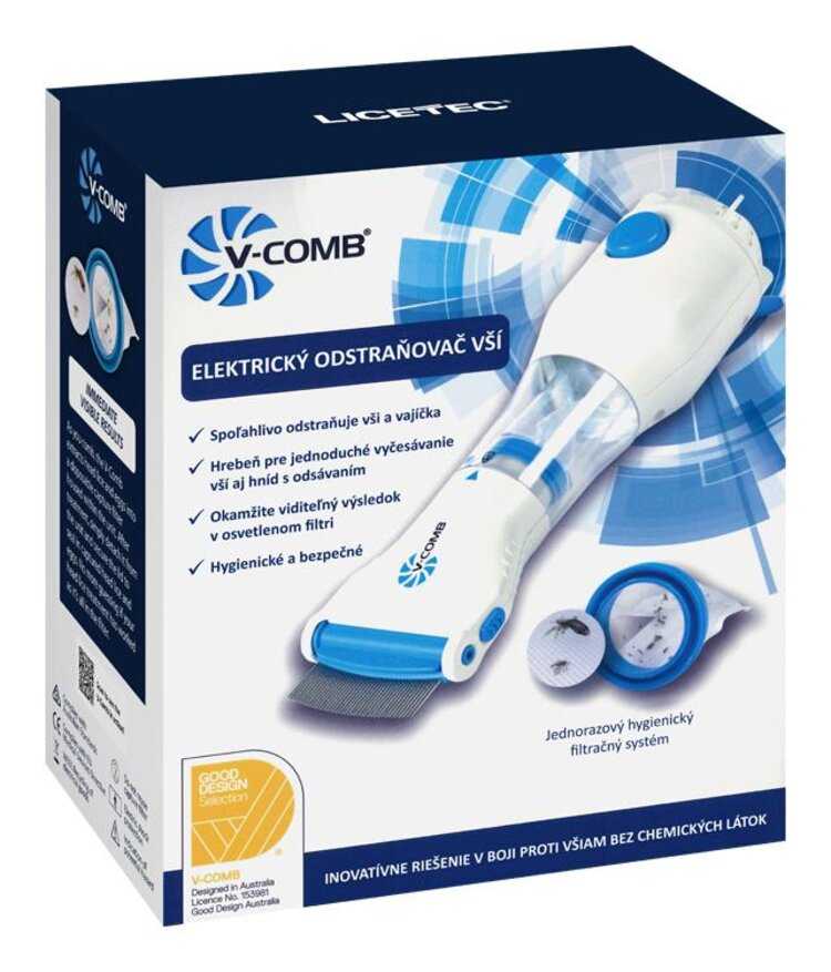 V-COMB Elektrický odstraňovač vší V-COMB