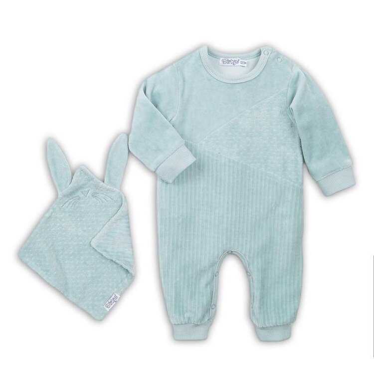 DIRKJE Set 1dílný + mazlíček D-BOY STAY COZY 56 Light Green Dirkje