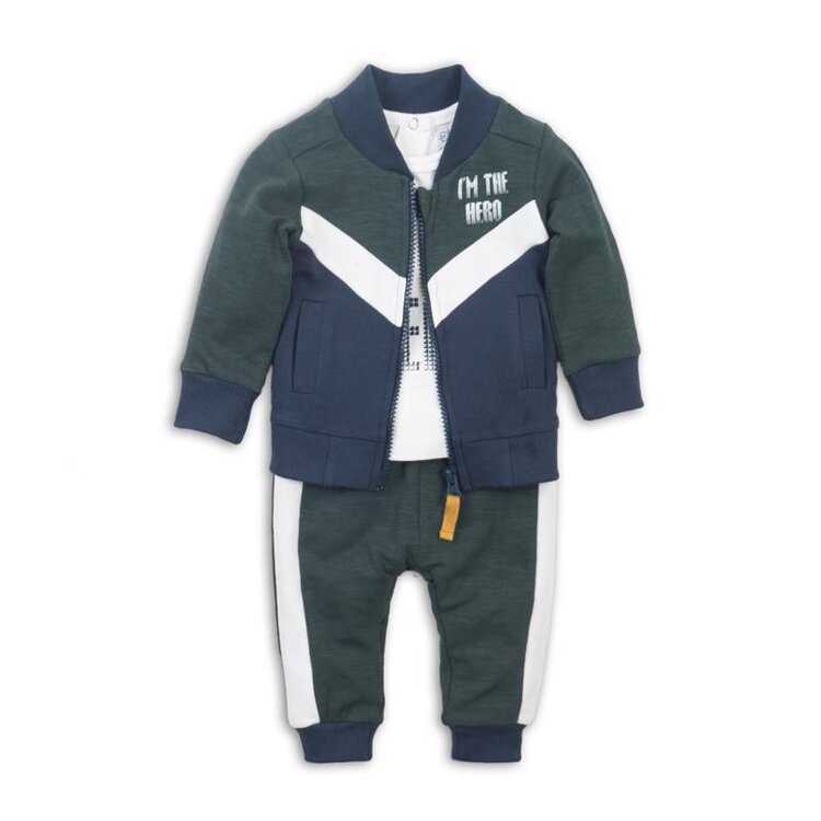 DIRKJE Set 3dílný D-JUST BE COOL I'M THE HERO 62 Green + off white + navy Dirkje