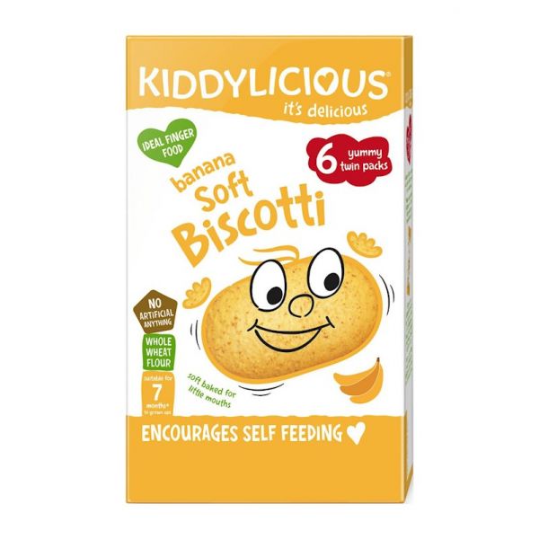 6x KIDDYLICIOUS Sušenky měkké banánové Kiddylicious