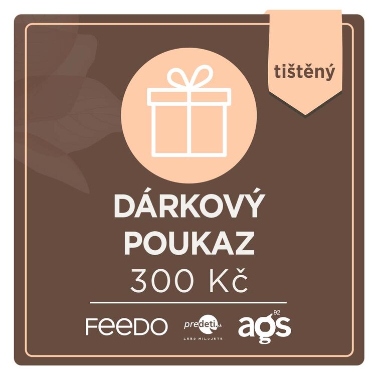 Dárkový poukaz v hodnotě 300 Kč Feedo