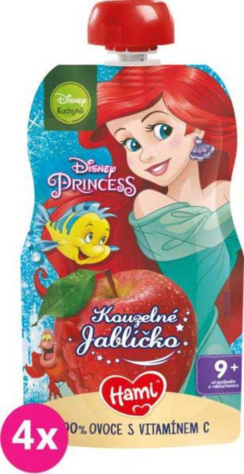 4x HAMI Disney Princess ovocná kapsička Kouzelné Jablíčko 110 g