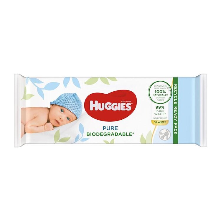 HUGGIES Vlhčené ubrousky Pure Biodegradable Huggies