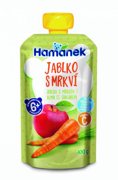 3x HAMÁNEK Jablko s mrkví 100 g Hamánek