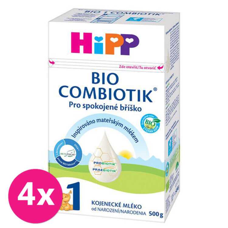 4x HiPP Výživa počáteční mléčná kojenecká 1 BIO Combiotik® od narození