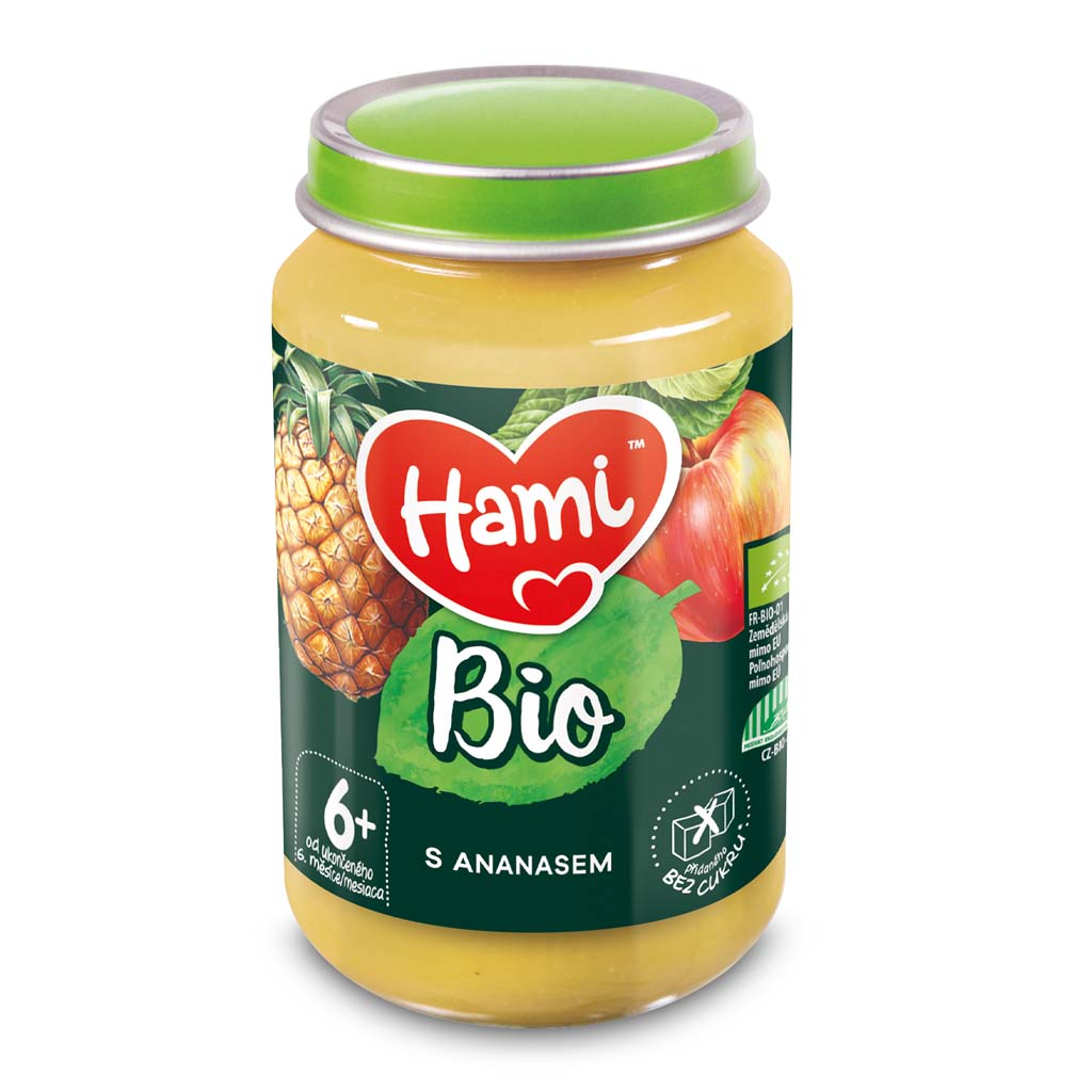 6x HAMI BIO Ovocný příkrm S Ananasem 190 g