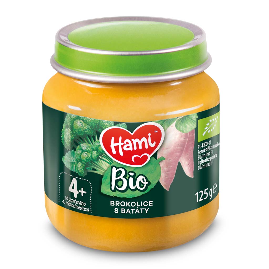 6x HAMI BIO Zeleninový příkrm Brokolice s batáty 125 g