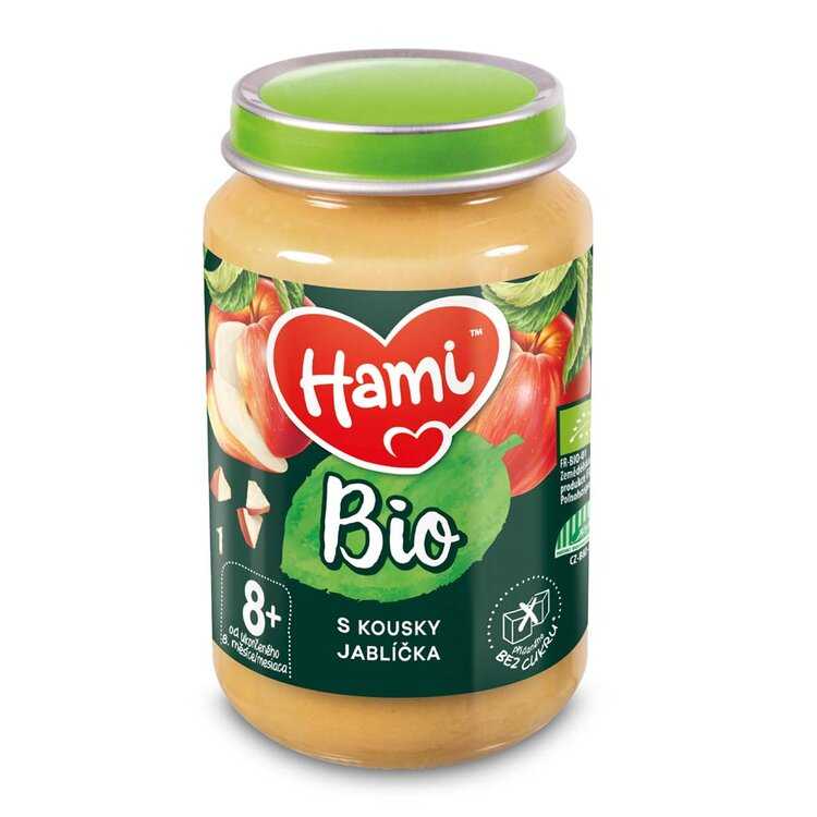 Hami BIO S kousky jablíčka 8+ 190g Hami