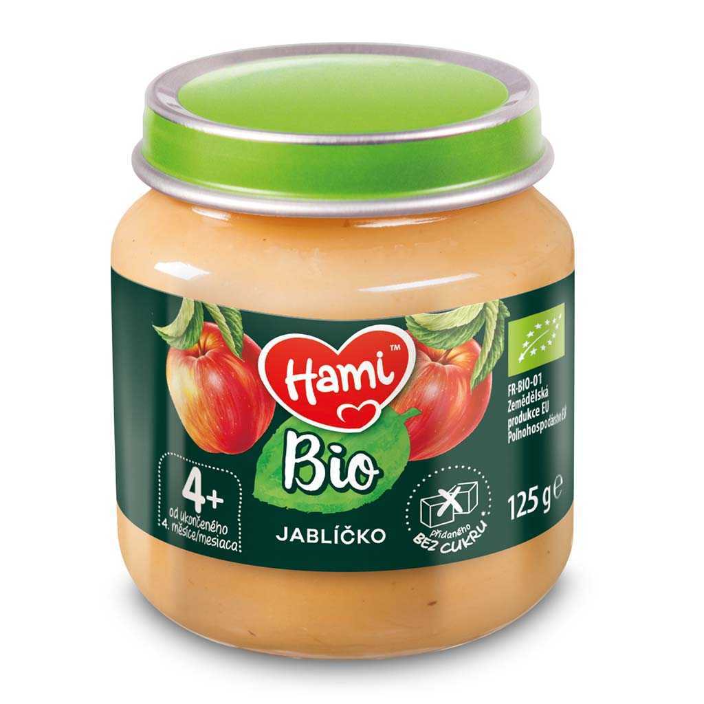 6x HAMI BIO Ovocný příkrm Jablíčko 125 g