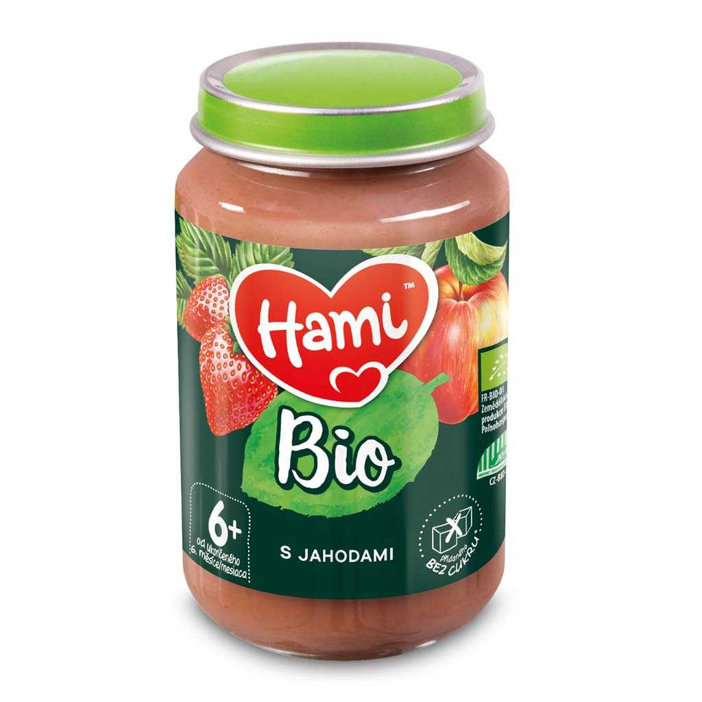 6x HAMI BIO Ovocný příkrm S jahodami 190 g